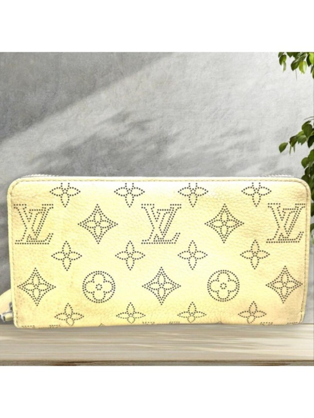 Louis Vuitton Monogram Mahina Zippy Wallet Banana